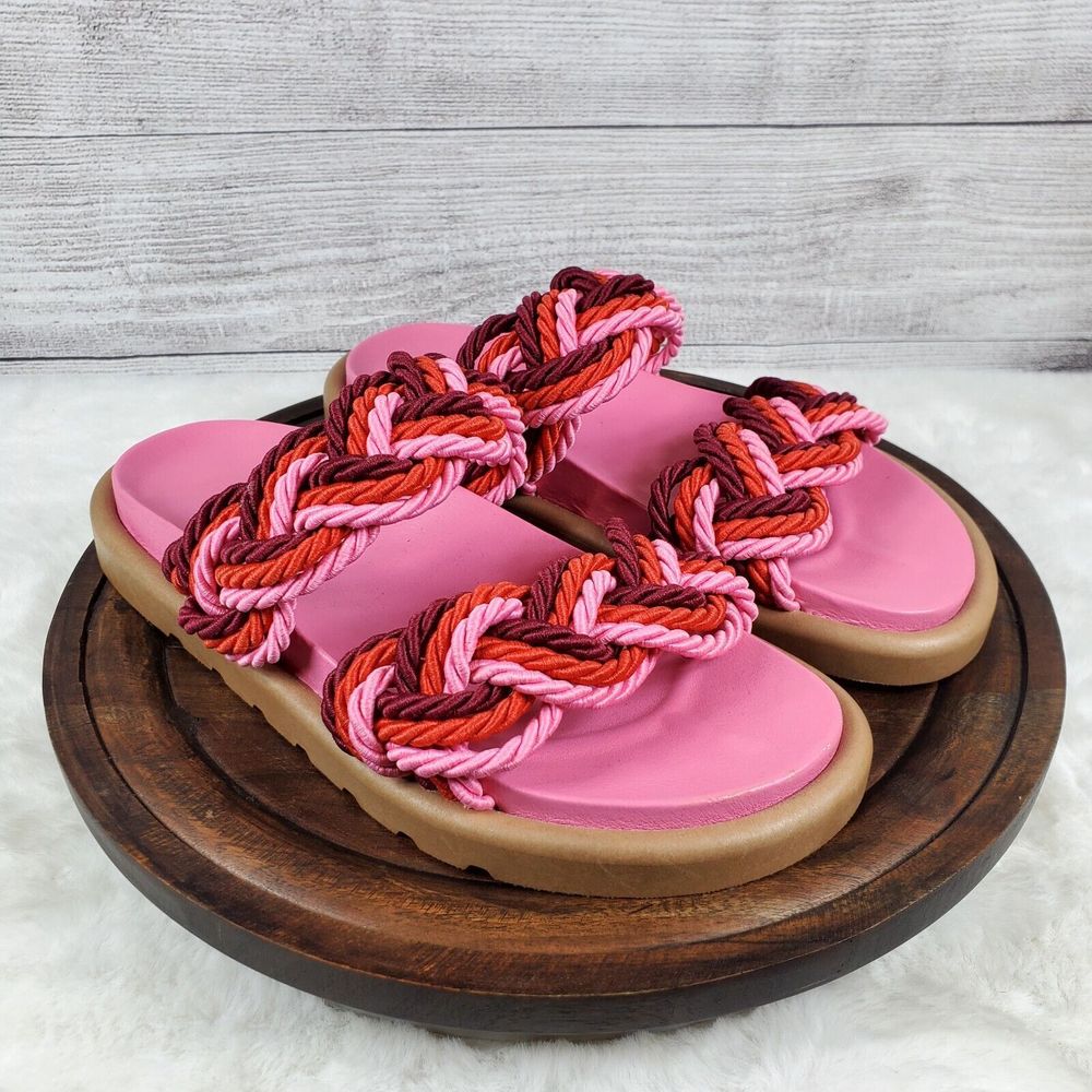 Saltare Calcados Woven Pink Women's Sandals Size 9B